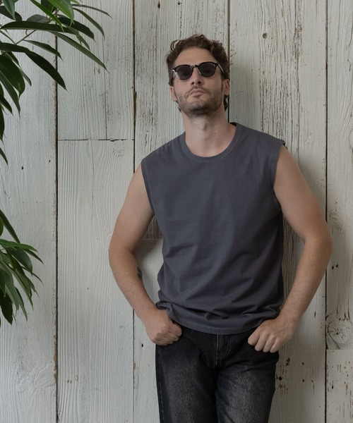 paradigm（パラダイム）の「【paradigm】サイロ天竺ノースリーブカットソー（Tシャツ/カットソー・メンズ・ダークグレー/ホワイト/ブラック/レッド・MEDIUM/LARGE/X-LARGE）」の3枚目の写真