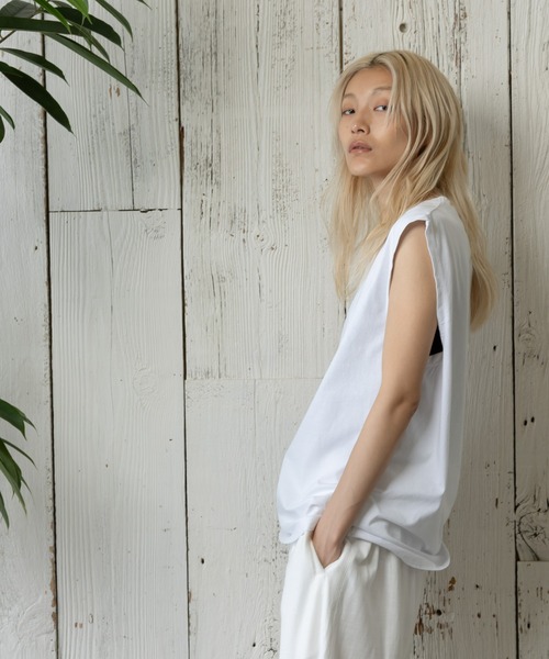 paradigm（パラダイム）の「【paradigm】サイロ天竺ノースリーブカットソー（Tシャツ/カットソー・メンズ・ダークグレー/ホワイト/ブラック/レッド・MEDIUM/LARGE/X-LARGE）」の6枚目の写真