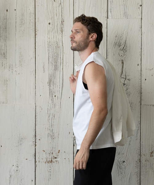 paradigm（パラダイム）の「【paradigm】サイロ天竺ノースリーブカットソー（Tシャツ/カットソー・メンズ・ダークグレー/ホワイト/ブラック/レッド・MEDIUM/LARGE/X-LARGE）」の12枚目の写真