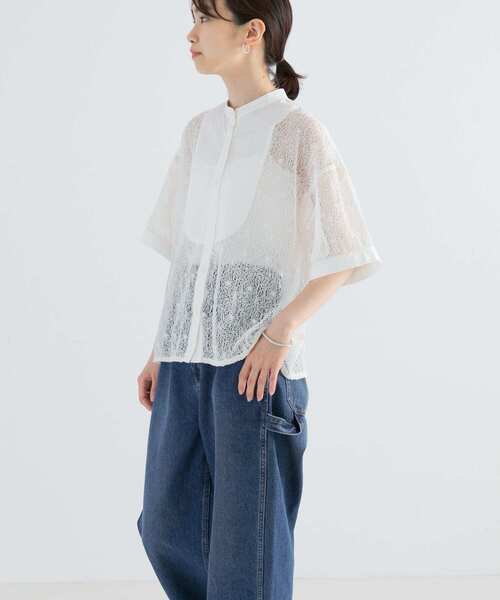 URBAN RESEARCH（アーバンリサーチ）の「C/Peコードレースブラウス（シャツ/ブラウス・レディース・ホワイト/ブラック・FREE）」の15枚目の写真