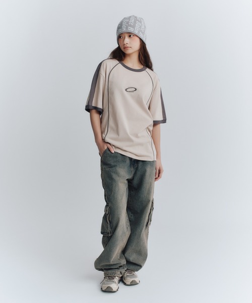 FCMM(エフシーエムエム)の「LINED S/S TEE/ラインショートスリーブT(Tシャツ/カットソー・メンズ・ベージュ/ブラック/チャコール・MEDIUM/LARGE)」の15枚目の写真