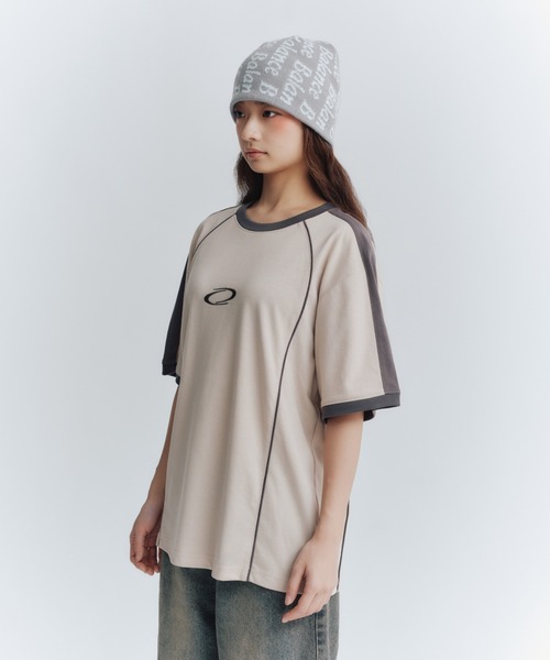 FCMM(エフシーエムエム)の「LINED S/S TEE/ラインショートスリーブT(Tシャツ/カットソー・メンズ・ベージュ/ブラック/チャコール・MEDIUM/LARGE)」の16枚目の写真