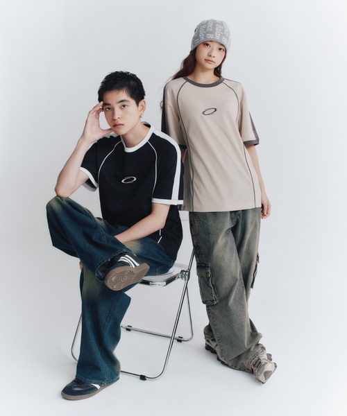 FCMM(エフシーエムエム)の「LINED S/S TEE/ラインショートスリーブT(Tシャツ/カットソー・メンズ・ベージュ/ブラック/チャコール・MEDIUM/LARGE)」の10枚目の写真