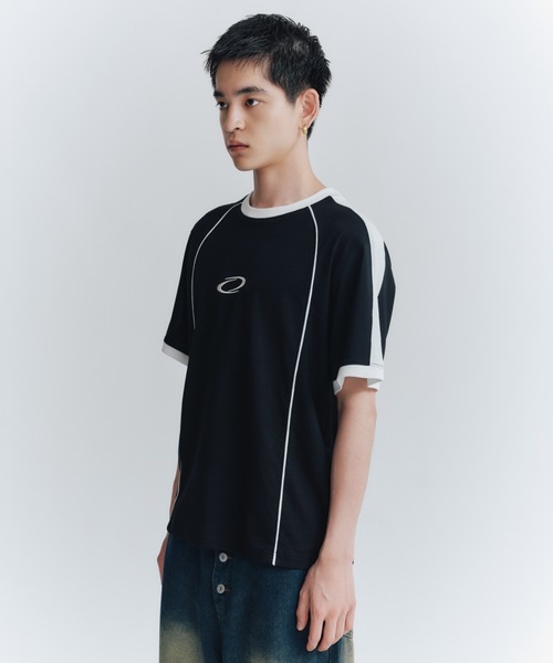FCMM(エフシーエムエム)の「LINED S/S TEE/ラインショートスリーブT(Tシャツ/カットソー・メンズ・ベージュ/ブラック/チャコール・MEDIUM/LARGE)」の9枚目の写真