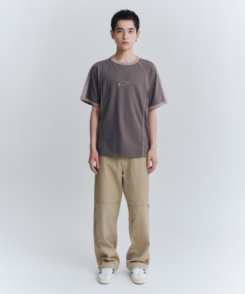 FCMM(エフシーエムエム)の「LINED S/S TEE/ラインショートスリーブT(Tシャツ/カットソー・メンズ・ベージュ/ブラック/チャコール・MEDIUM/LARGE)」の5枚目の写真