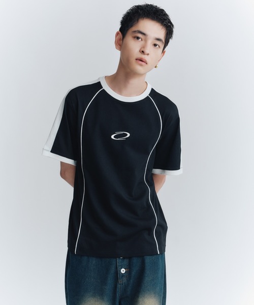 FCMM(エフシーエムエム)の「LINED S/S TEE/ラインショートスリーブT(Tシャツ/カットソー・メンズ・ベージュ/ブラック/チャコール・MEDIUM/LARGE)」の17枚目の写真
