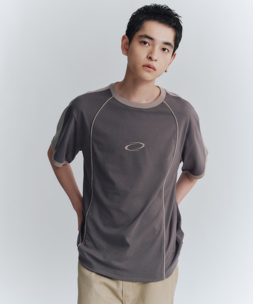 FCMM(エフシーエムエム)の「LINED S/S TEE/ラインショートスリーブT(Tシャツ/カットソー・メンズ・ベージュ/ブラック/チャコール・MEDIUM/LARGE)」の18枚目の写真