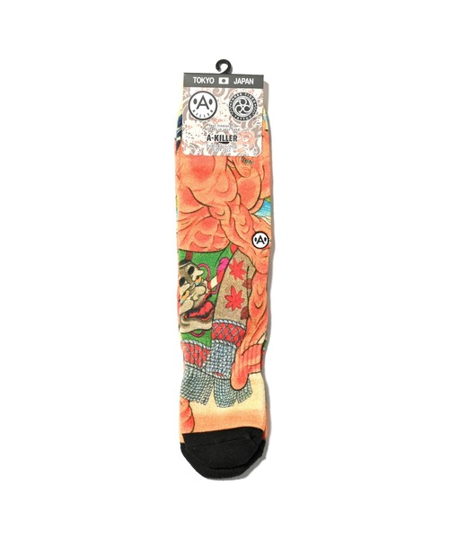 Lafayette(ラファイエット)の「A-KILLER × THREE TIDES TATTOO x バキ道 / グラップラー刃牙 SOCKS ジャックハンマー 靴下 bkakttt-001(ソックス/靴下・メンズ・マルチ・ONE SIZE)」の1枚目の写真