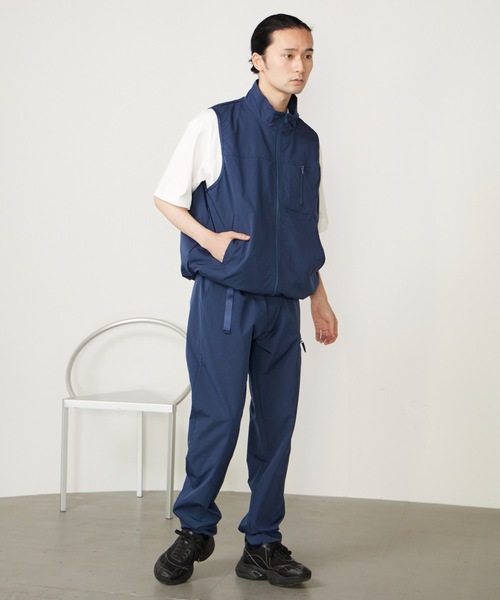 ブラック　テック　ナイロン　セットアップ MandO】ナイロンテックパンツ/セットアップ着用可（その他パンツ