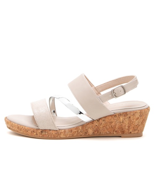 JELLY BEANS（ジェリービーンズ）の「トリプルベルトバックバンドウエッジサンダル(210-40396)JELLY BEANS(ジェリービーンズ)（サンダル・レディース・ブラック/ブルー/アイボリー・S/M/L）」の7枚目の写真