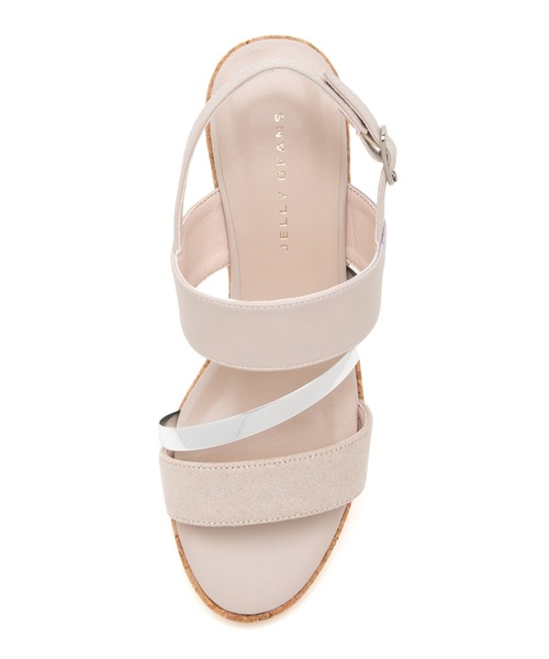 JELLY BEANS（ジェリービーンズ）の「トリプルベルトバックバンドウエッジサンダル(210-40396)JELLY BEANS(ジェリービーンズ)（サンダル・レディース・ブラック/ブルー/アイボリー・S/M/L）」の9枚目の写真