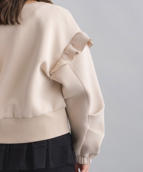 PICCIN（ピッチン）の「ショルダーフリルブルゾン（ブルゾン・レディース・ブラック/ベージュ・M）」の10枚目の写真