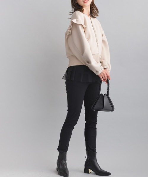 PICCIN（ピッチン）の「ショルダーフリルブルゾン（ブルゾン・レディース・ブラック/ベージュ・M）」の16枚目の写真