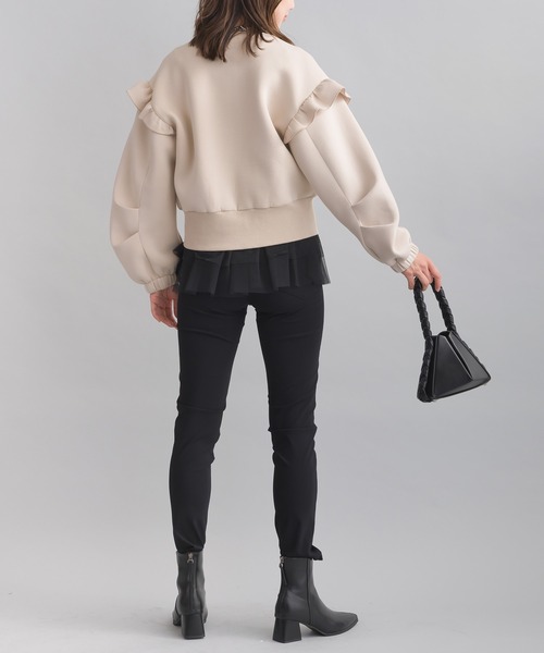 PICCIN（ピッチン）の「ショルダーフリルブルゾン（ブルゾン・レディース・ブラック/ベージュ・M）」の17枚目の写真