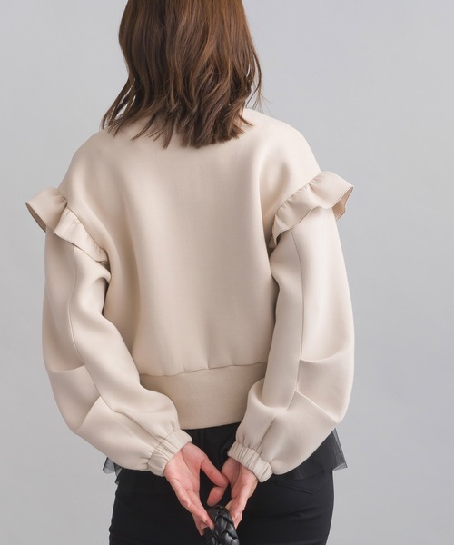 PICCIN（ピッチン）の「ショルダーフリルブルゾン（ブルゾン・レディース・ブラック/ベージュ・M）」の13枚目の写真