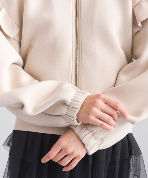 PICCIN（ピッチン）の「ショルダーフリルブルゾン（ブルゾン・レディース・ブラック/ベージュ・M）」の20枚目の写真