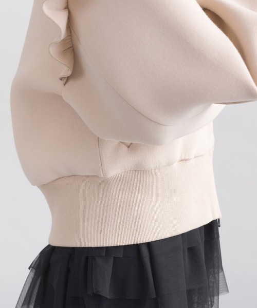 PICCIN（ピッチン）の「ショルダーフリルブルゾン（ブルゾン・レディース・ブラック/ベージュ・M）」の21枚目の写真