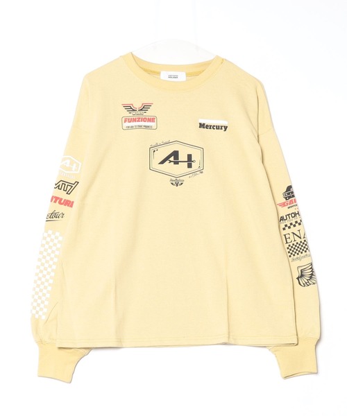 Auntie Rosa Holiday(アンティローザホリデー)の「サムホール付きレーシングロゴロンTEE(Tシャツ/カットソー・レディース・チャコールグレー/オフホワイト/イエロー・FREE)」の16枚目の写真