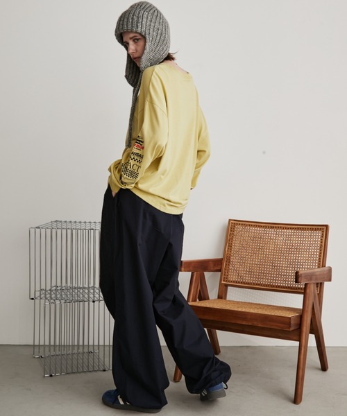 Auntie Rosa Holiday(アンティローザホリデー)の「サムホール付きレーシングロゴロンTEE(Tシャツ/カットソー・レディース・チャコールグレー/オフホワイト/イエロー・FREE)」の14枚目の写真