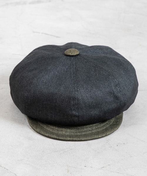 Mighty Shine(マイティシャイン)の「mko12141- Twill Hedgefog Casquette ヘッジフォッグキャスケット(キャスケット・メンズ・ブラック×カーキ/ベージュ/ブラック/カーキ・FREE)」の6枚目の写真