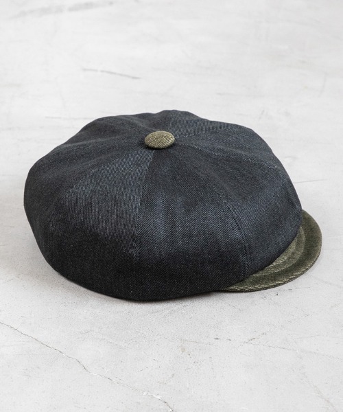 Mighty Shine(マイティシャイン)の「mko12141- Twill Hedgefog Casquette ヘッジフォッグキャスケット(キャスケット・メンズ・ブラック×カーキ/ベージュ/ブラック/カーキ・FREE)」の7枚目の写真