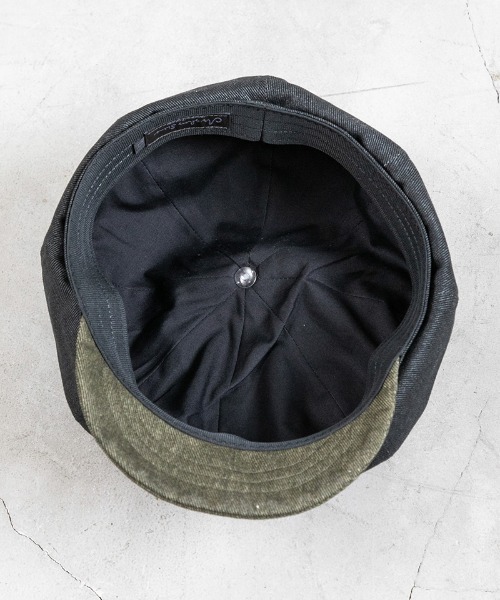 Mighty Shine(マイティシャイン)の「mko12141- Twill Hedgefog Casquette ヘッジフォッグキャスケット(キャスケット・メンズ・ブラック×カーキ/ベージュ/ブラック/カーキ・FREE)」の9枚目の写真