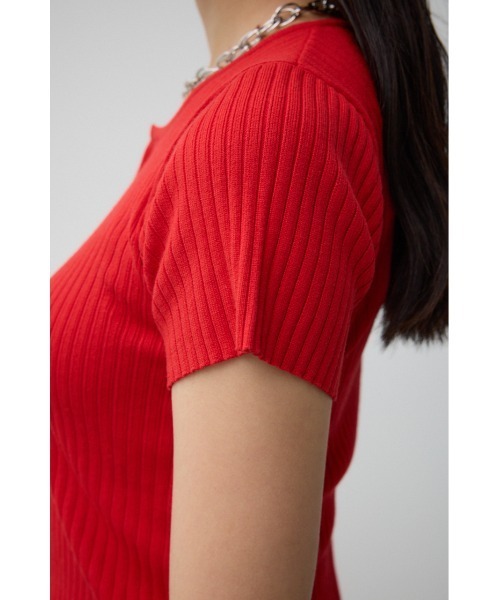 AZUL by moussy（アズールバイマウジー）の「Wジップショートスリーブプルオーバー（カーディガン/ボレロ・レディース・レッド/オフホワイト/ブルー/グレー/ブラック・FREE）」の9枚目の写真