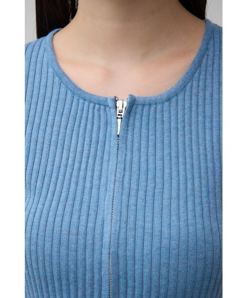 AZUL by moussy（アズールバイマウジー）の「Wジップショートスリーブプルオーバー（カーディガン/ボレロ・レディース・レッド/オフホワイト/ブルー/グレー/ブラック・FREE）」の20枚目の写真