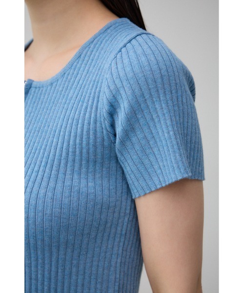 AZUL by moussy（アズールバイマウジー）の「Wジップショートスリーブプルオーバー（カーディガン/ボレロ・レディース・レッド/オフホワイト/ブルー/グレー/ブラック・FREE）」の19枚目の写真