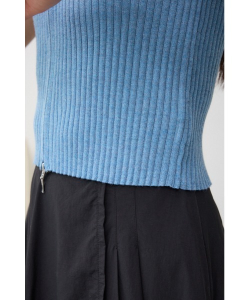 AZUL by moussy（アズールバイマウジー）の「Wジップショートスリーブプルオーバー（カーディガン/ボレロ・レディース・レッド/オフホワイト/ブルー/グレー/ブラック・FREE）」の18枚目の写真