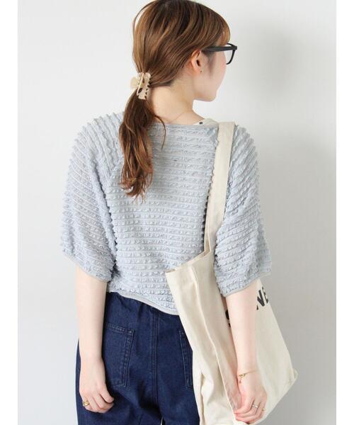 ehka sopo（エヘカソポ）の「フリルカットカーディガン（カーディガン/ボレロ・レディース・ブラック/サックスブルー/グリーン/キナリ・F）」の15枚目の写真