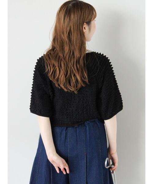 ehka sopo（エヘカソポ）の「フリルカットカーディガン（カーディガン/ボレロ・レディース・ブラック/サックスブルー/グリーン/キナリ・F）」の22枚目の写真