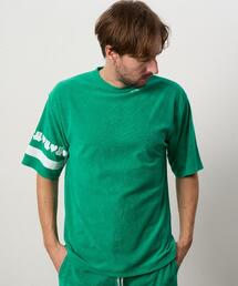 STUD MUFFIN/スタッドマフィン/TCパイル ベアハートボーダーフロッキープリント Tシャツ