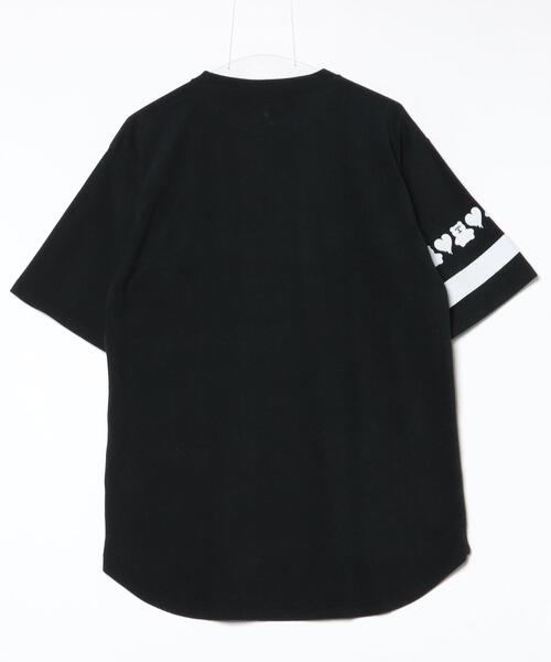 ROYAL FLASH(ロイヤルフラッシュ)の「STUD MUFFIN/スタッドマフィン/TCパイル ベアハートボーダーフロッキープリント Tシャツ(Tシャツ/カットソー・メンズ・ホワイト/モスグリーン/グレー系その他6/ブラック・2/3/4)」の8枚目の写真