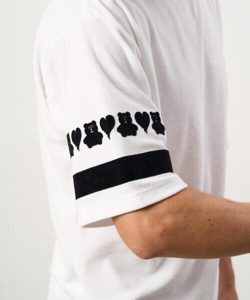 ROYAL FLASH(ロイヤルフラッシュ)の「STUD MUFFIN/スタッドマフィン/TCパイル ベアハートボーダーフロッキープリント Tシャツ(Tシャツ/カットソー・メンズ・ホワイト/モスグリーン/グレー系その他6/ブラック・2/3/4)」の15枚目の写真