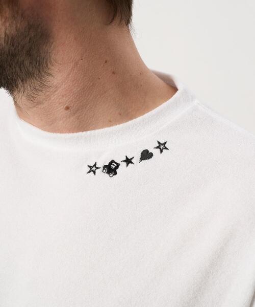 ROYAL FLASH(ロイヤルフラッシュ)の「STUD MUFFIN/スタッドマフィン/TCパイル ベアハートボーダーフロッキープリント Tシャツ(Tシャツ/カットソー・メンズ・ホワイト/モスグリーン/グレー系その他6/ブラック・2/3/4)」の16枚目の写真