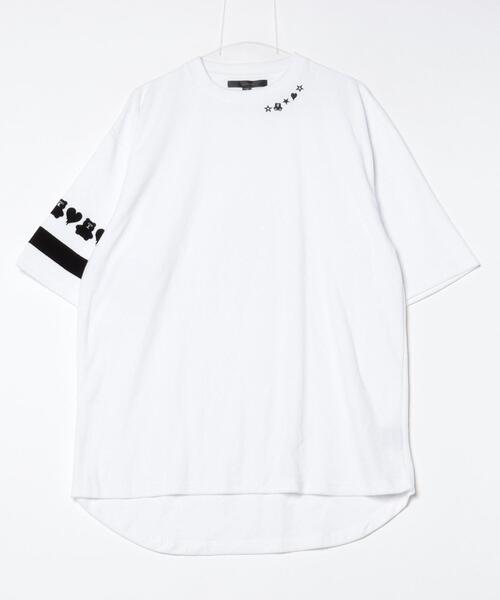 ROYAL FLASH(ロイヤルフラッシュ)の「STUD MUFFIN/スタッドマフィン/TCパイル ベアハートボーダーフロッキープリント Tシャツ(Tシャツ/カットソー・メンズ・ホワイト/モスグリーン/グレー系その他6/ブラック・2/3/4)」の17枚目の写真