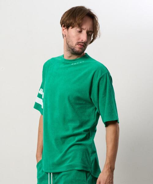 ROYAL FLASH(ロイヤルフラッシュ)の「STUD MUFFIN/スタッドマフィン/TCパイル ベアハートボーダーフロッキープリント Tシャツ(Tシャツ/カットソー・メンズ・ホワイト/モスグリーン/グレー系その他6/ブラック・2/3/4)」の18枚目の写真