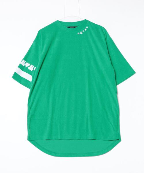 ROYAL FLASH(ロイヤルフラッシュ)の「STUD MUFFIN/スタッドマフィン/TCパイル ベアハートボーダーフロッキープリント Tシャツ(Tシャツ/カットソー・メンズ・ホワイト/モスグリーン/グレー系その他6/ブラック・2/3/4)」の20枚目の写真