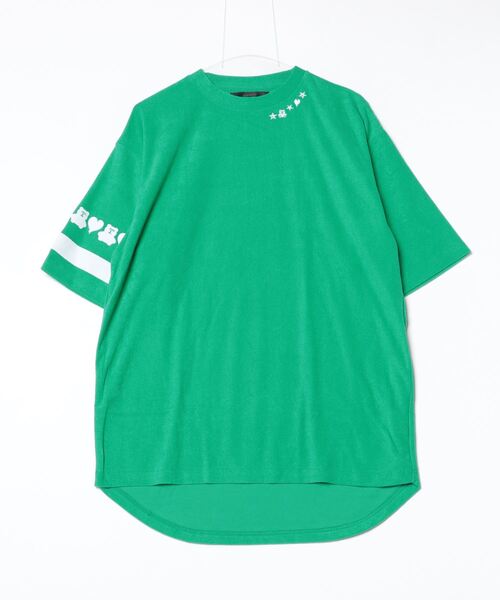 ROYAL FLASH（ロイヤルフラッシュ）の「STUD MUFFIN/スタッドマフィン/TCパイル ベアハートボーダーフロッキープリント Tシャツ（Tシャツ/カットソー・メンズ・グレー系その他6/ホワイト/モスグリーン/ブラック・2/3/4）」の20枚目の写真