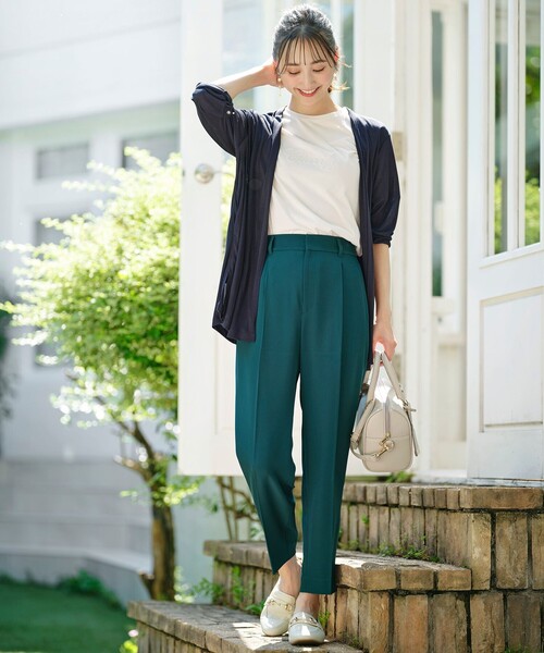 ANY SIS(エニィスィス)の「【接触冷感・UVカット・速乾】コンフォートビューティサテン パンツ(その他パンツ・レディース・ベージュ系/ダークグリーン系/ネイビー系・1/2/3)」の17枚目の写真