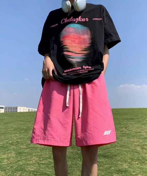 NOWLE(ノウル)の「【NOWLE】ワンポイント イージー シャカシャカ ショーツ(その他パンツ・メンズ・ピンク/グリーン/ブラック/ブルー・FREE)」の4枚目の写真