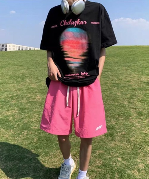 NOWLE(ノウル)の「【NOWLE】ワンポイント イージー シャカシャカ ショーツ(その他パンツ・メンズ・ピンク/グリーン/ブラック/ブルー・FREE)」の6枚目の写真