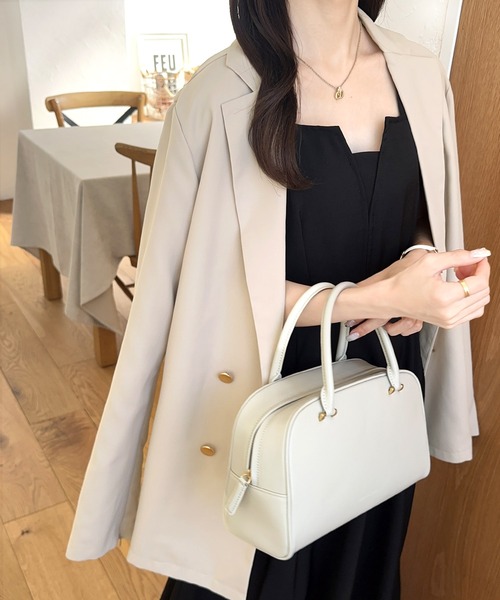 mily bilet(ミウィビレット)の「【mily bilet】大人上品スタイル。裾スライドファスナー金ボタン使いテーラードジャケット(テーラードジャケット・レディース・ベージュ/ブラック・LARGE/MEDIUM/SMALL/X-LARGE)」の19枚目の写真