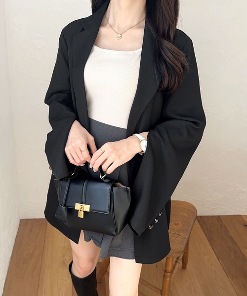 セール】【mily bilet】大人上品スタイル。裾スライドファスナー金