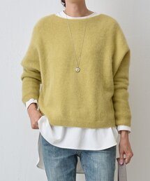 FOXウール後ろボタンニット