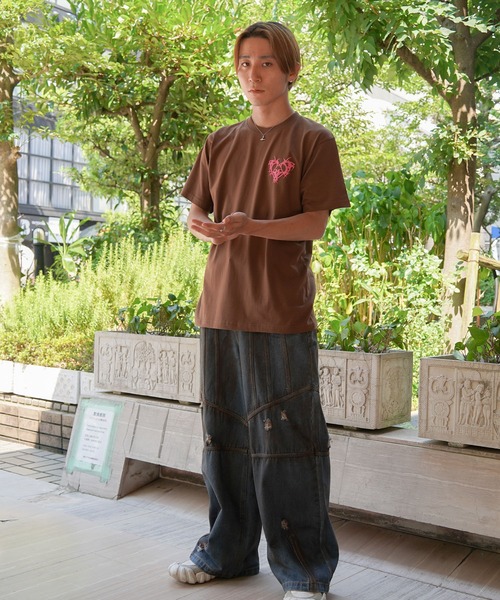 【RIPPER】ハートスクリプト Tシャツ / Heart Script T-Shirt（Tシャツ/カットソー）｜RIPPER（リッパー）