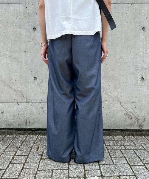 y/m（イム）の「デニムライクタックパンツ（スラックス・レディース・ネイビー・FREE）」の11枚目の写真