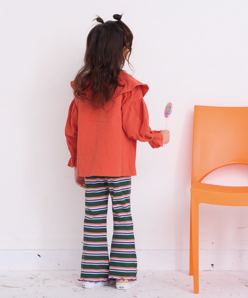 MARKEY'S（マーキーズ）の「刺繍ビッグカラーブラウス（シャツ/ブラウス・キッズ・アイボリー/ブラウン/ラベンダー・100/130/120/110/90）」の10枚目の写真