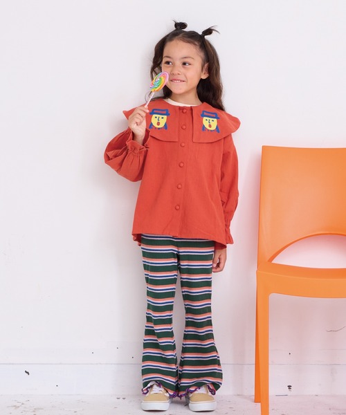 MARKEY'S（マーキーズ）の「刺繍ビッグカラーブラウス（シャツ/ブラウス・キッズ・アイボリー/ブラウン/ラベンダー・100/130/120/110/90）」の12枚目の写真